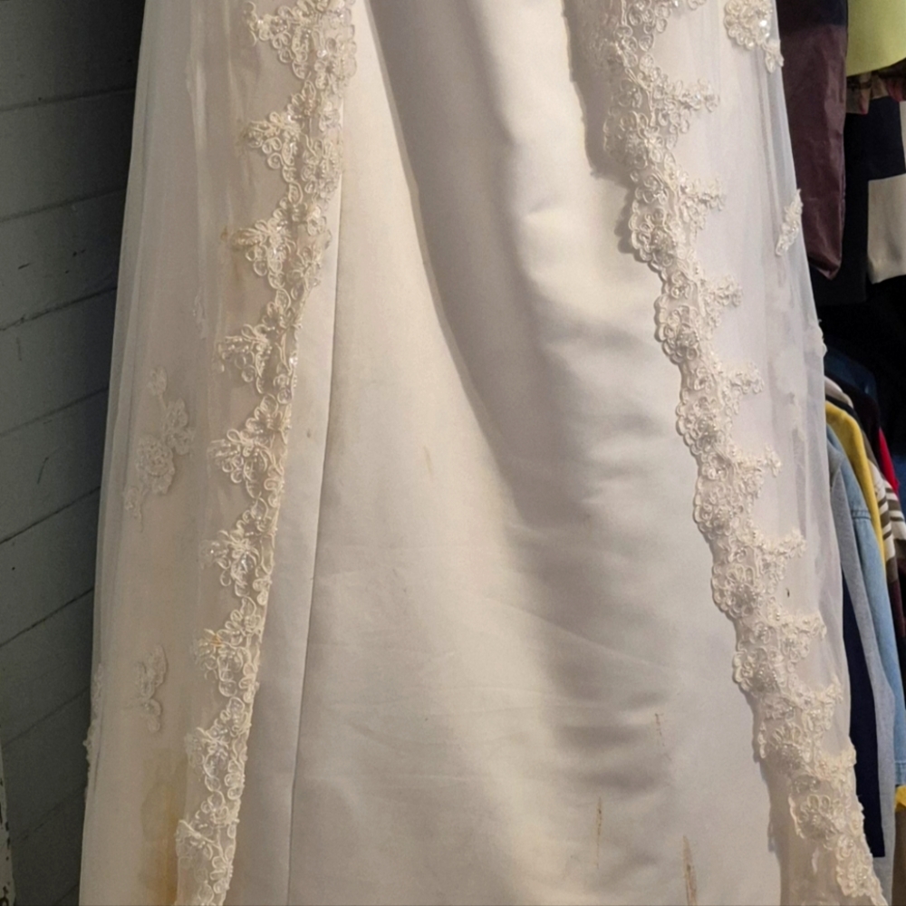 White wedding gown
